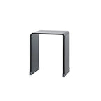 Stylish Clear Glass Nightstand with Open Shelf