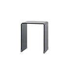 Stylish Clear Glass Nightstand with Open Shelf