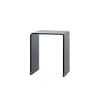 Stylish Clear Glass Nightstand with Open Shelf