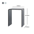 Stylish Clear Glass Nightstand with Open Shelf