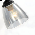 Modern Black Metal Flower Glass Bathroom Vanity Light