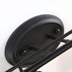 Modern Black Metal Flower Glass Bathroom Vanity Light