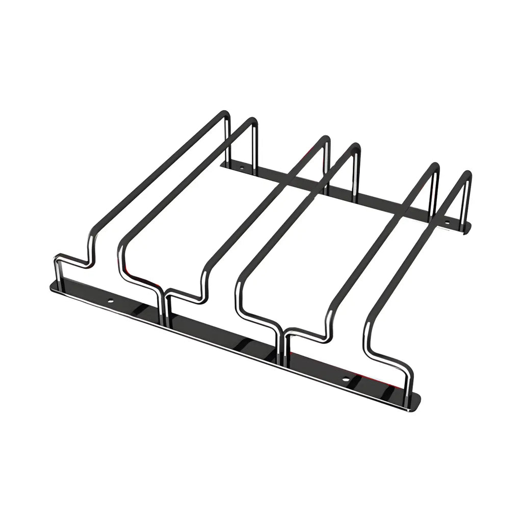 Contemporary Metal Hanging Wine Glass Rack Black