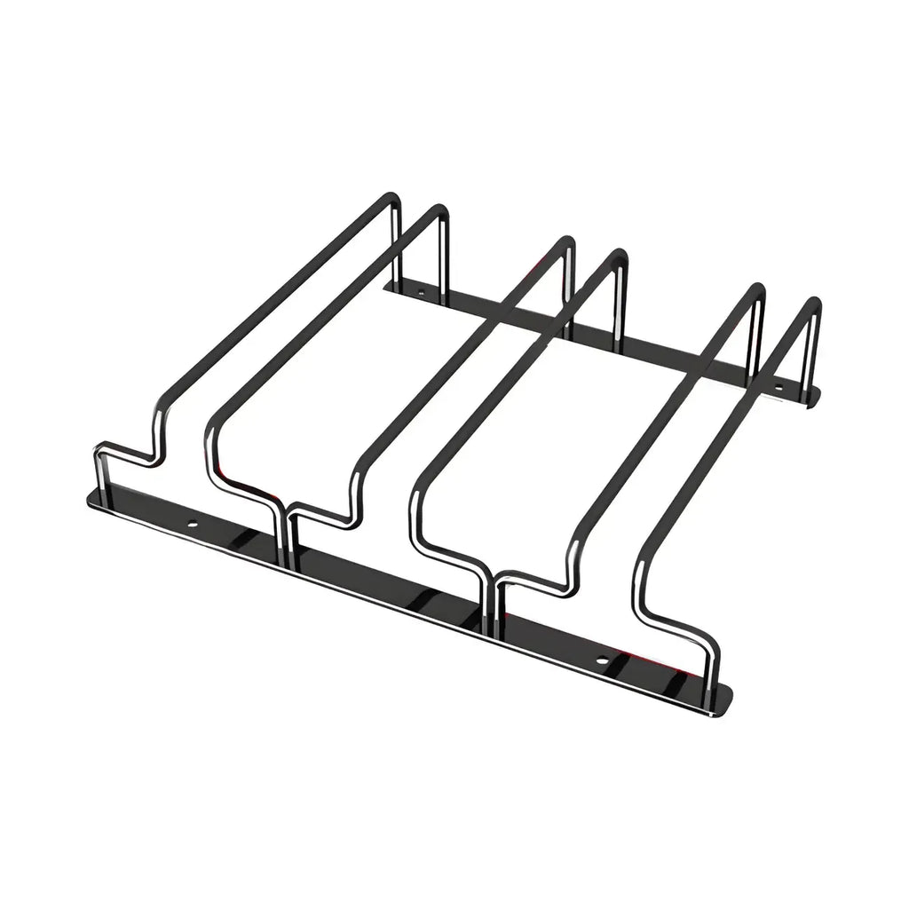 Contemporary Metal Hanging Wine Glass Rack Black