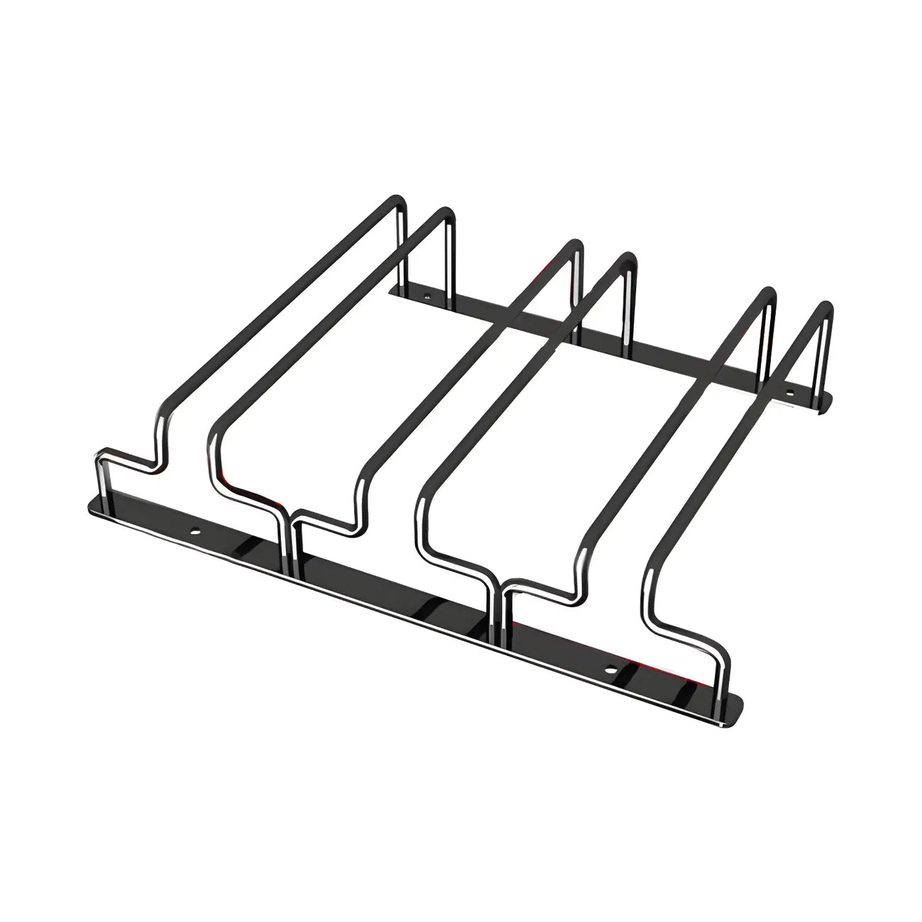 Contemporary Metal Hanging Wine Glass Rack Black