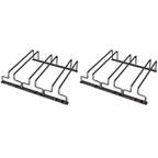 Contemporary Metal Hanging Wine Glass Rack Black