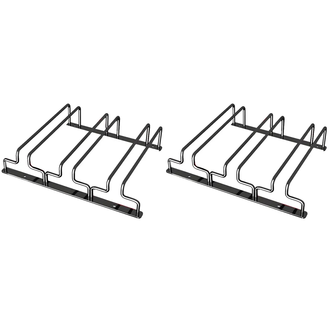 Contemporary Metal Hanging Wine Glass Rack Black