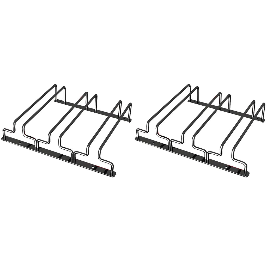 Contemporary Metal Hanging Wine Glass Rack Black