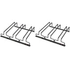 Contemporary Metal Hanging Wine Glass Rack Black