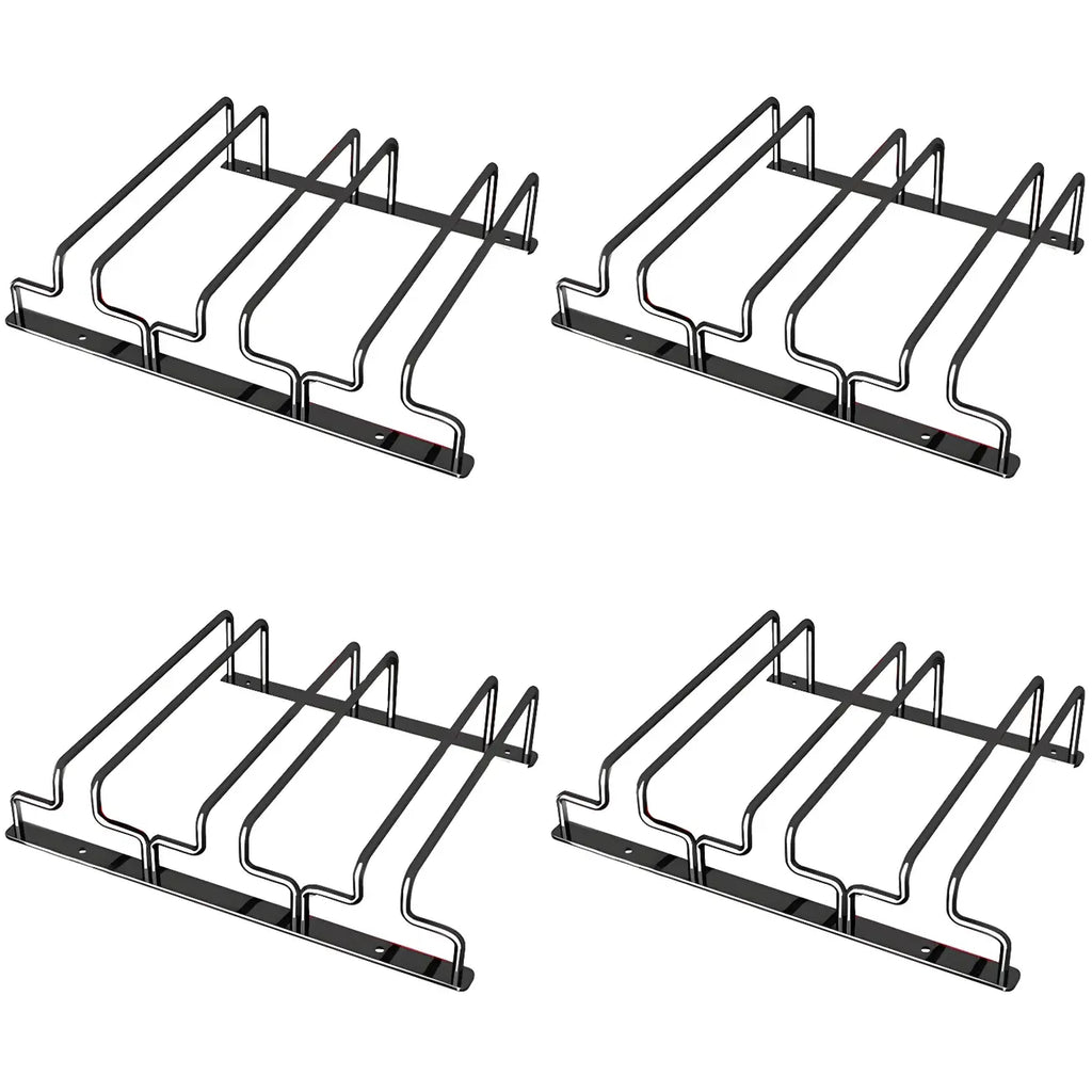 Contemporary Metal Hanging Wine Glass Rack Black