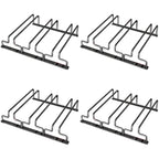 Contemporary Metal Hanging Wine Glass Rack Black