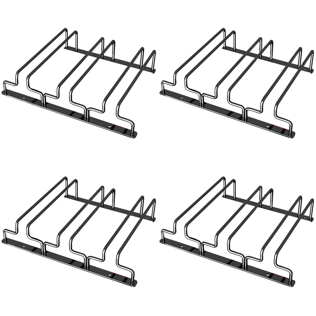 Contemporary Metal Hanging Wine Glass Rack Black