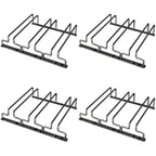 Contemporary Metal Hanging Wine Glass Rack Black