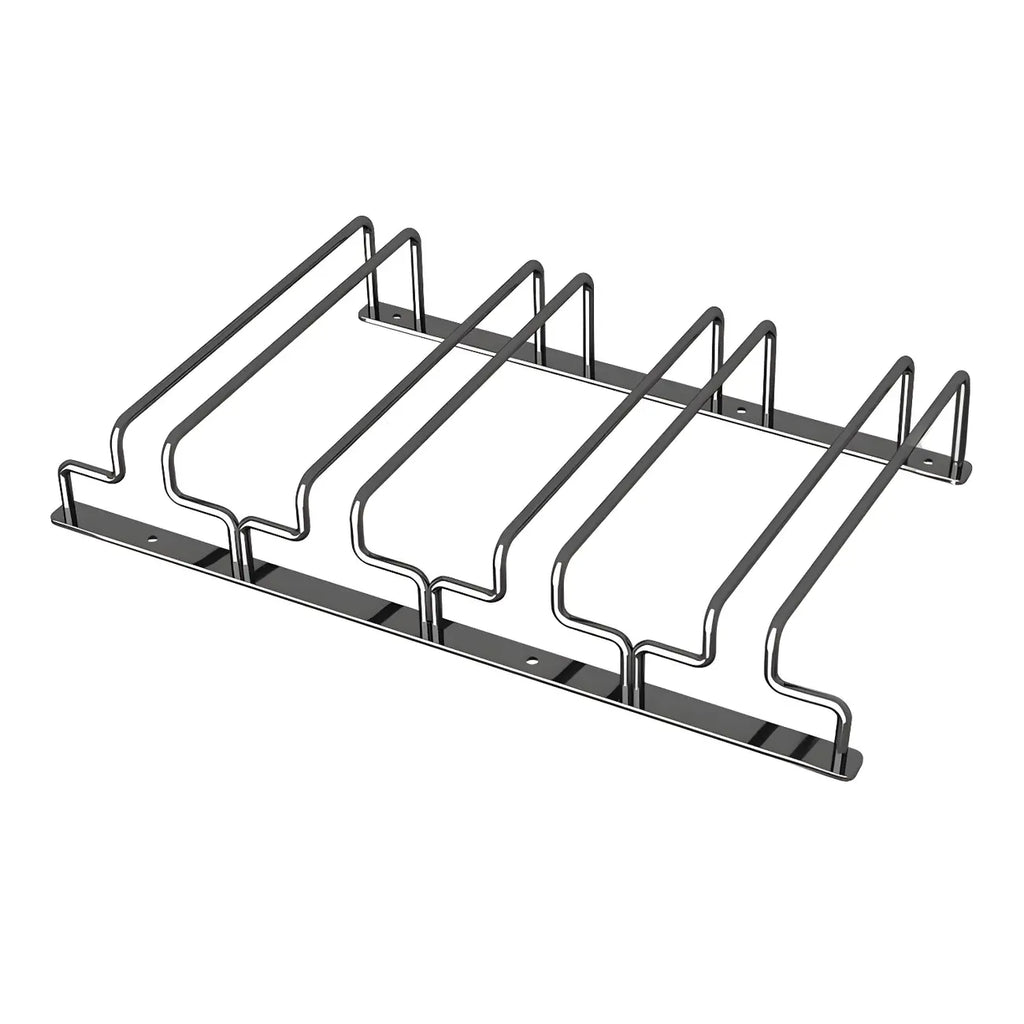 Contemporary Metal Hanging Wine Glass Rack Black