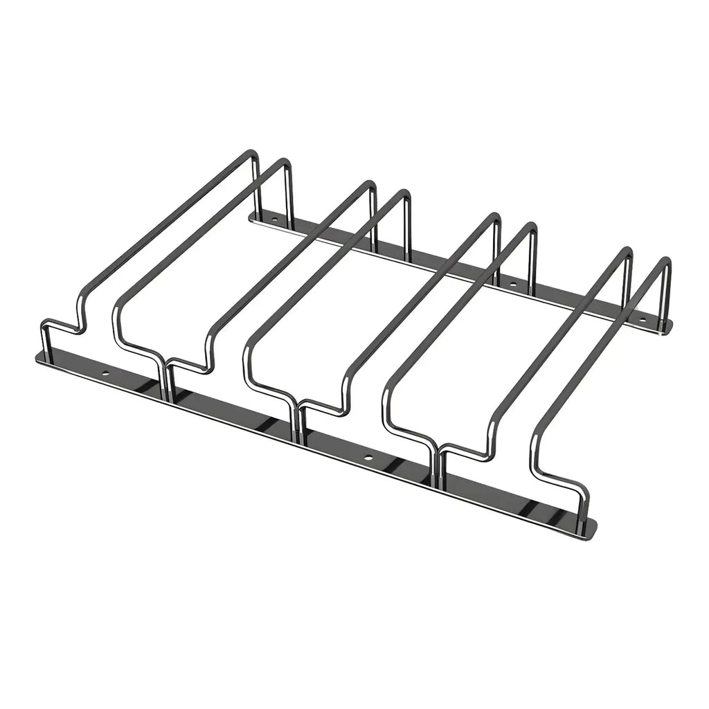 Contemporary Metal Hanging Wine Glass Rack Black