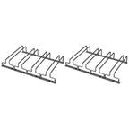 Contemporary Metal Hanging Wine Glass Rack Black