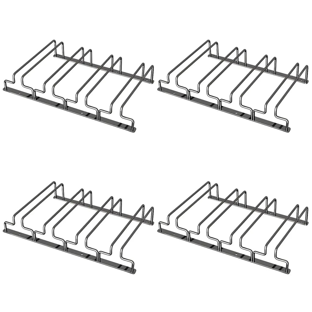 Contemporary Metal Hanging Wine Glass Rack Black