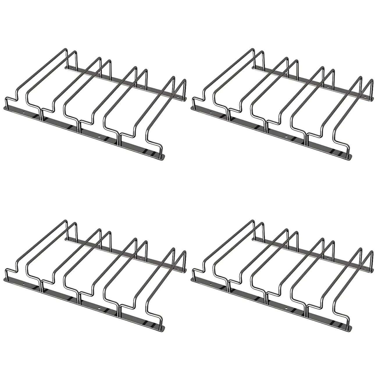 Contemporary Metal Hanging Wine Glass Rack Black