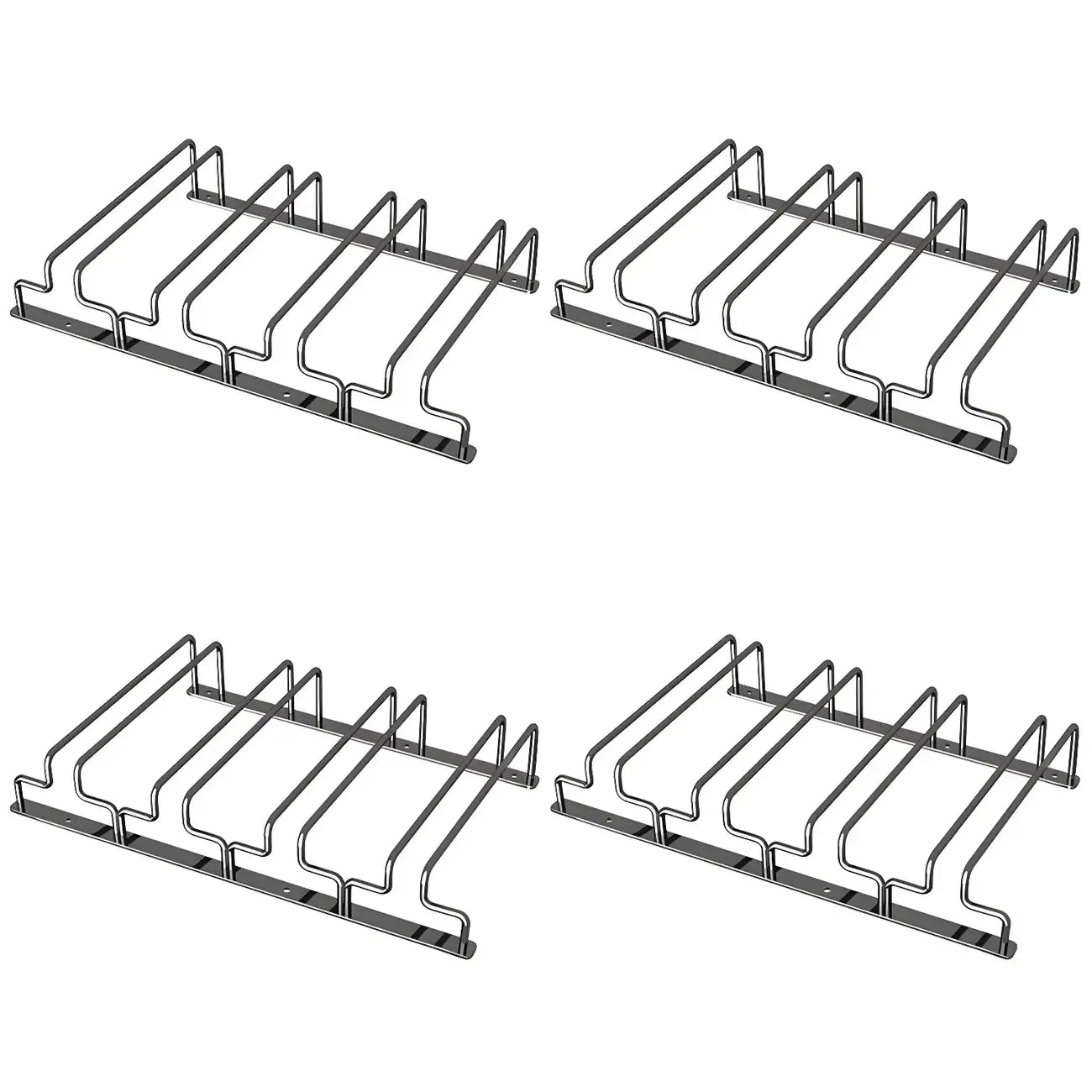 Contemporary Metal Hanging Wine Glass Rack Black