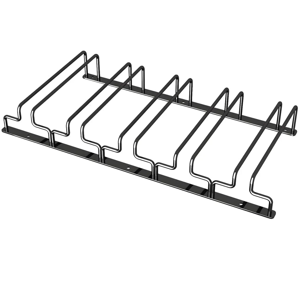 Contemporary Metal Hanging Wine Glass Rack Black