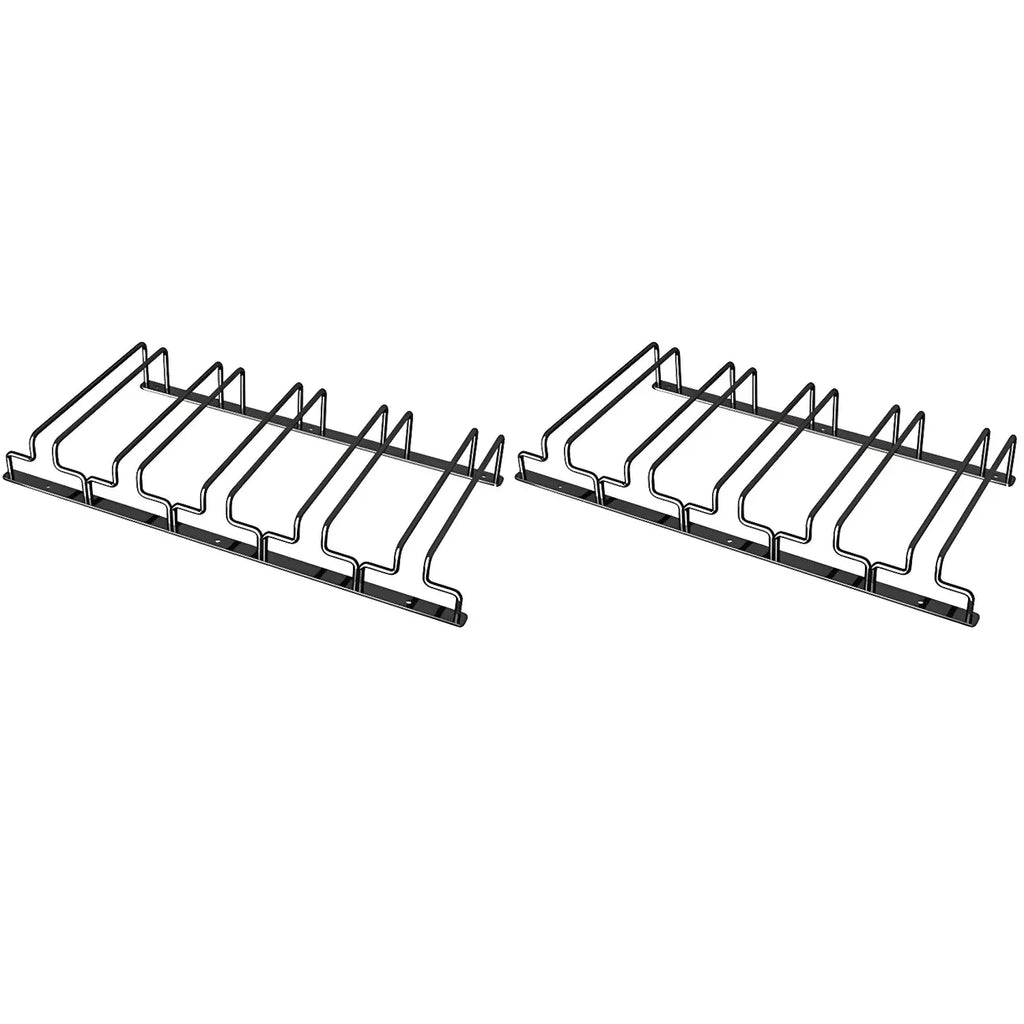 Contemporary Metal Hanging Wine Glass Rack Black