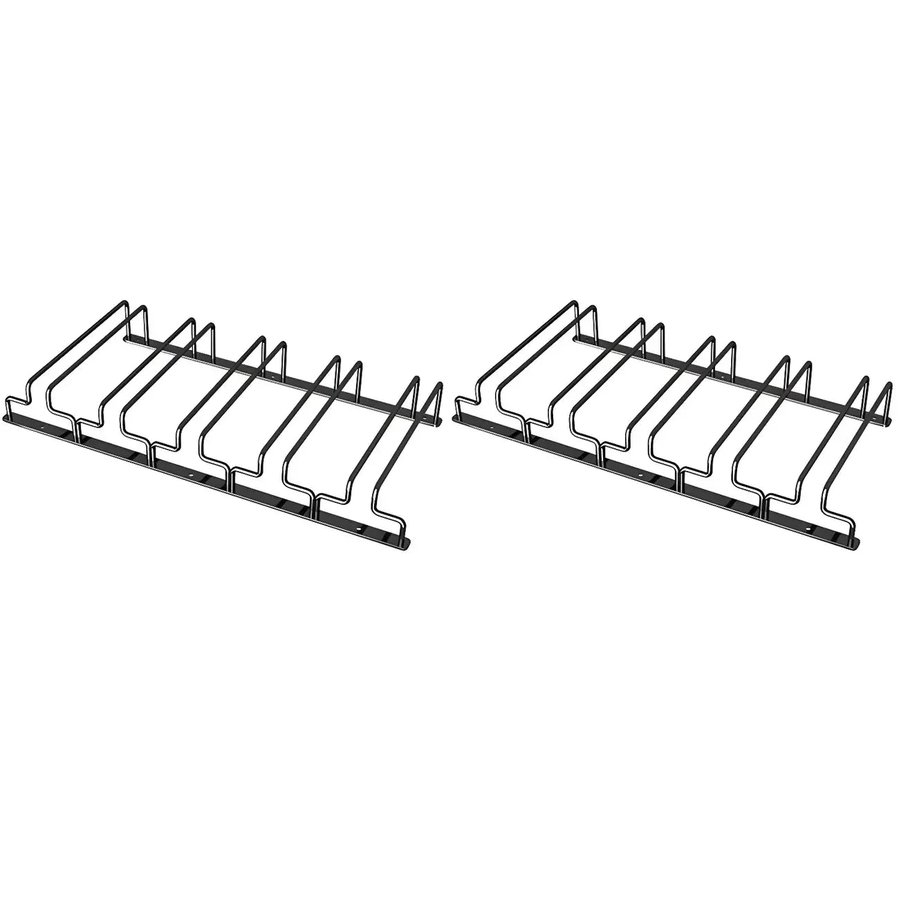 Contemporary Metal Hanging Wine Glass Rack Black