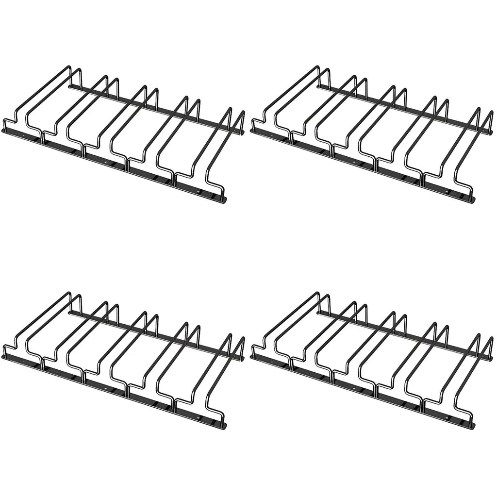 Contemporary Metal Hanging Wine Glass Rack Black