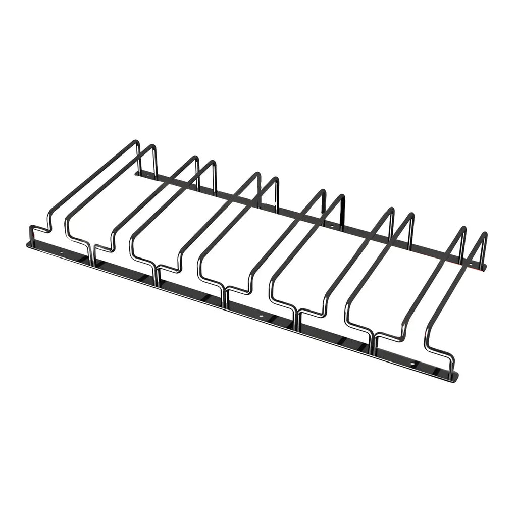Contemporary Metal Hanging Wine Glass Rack Black