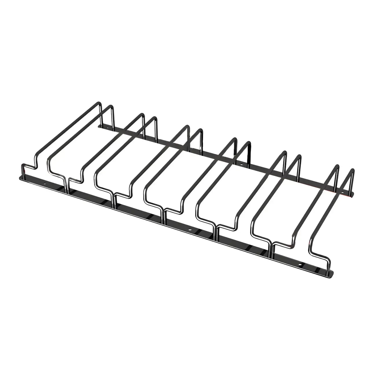 Contemporary Metal Hanging Wine Glass Rack Black