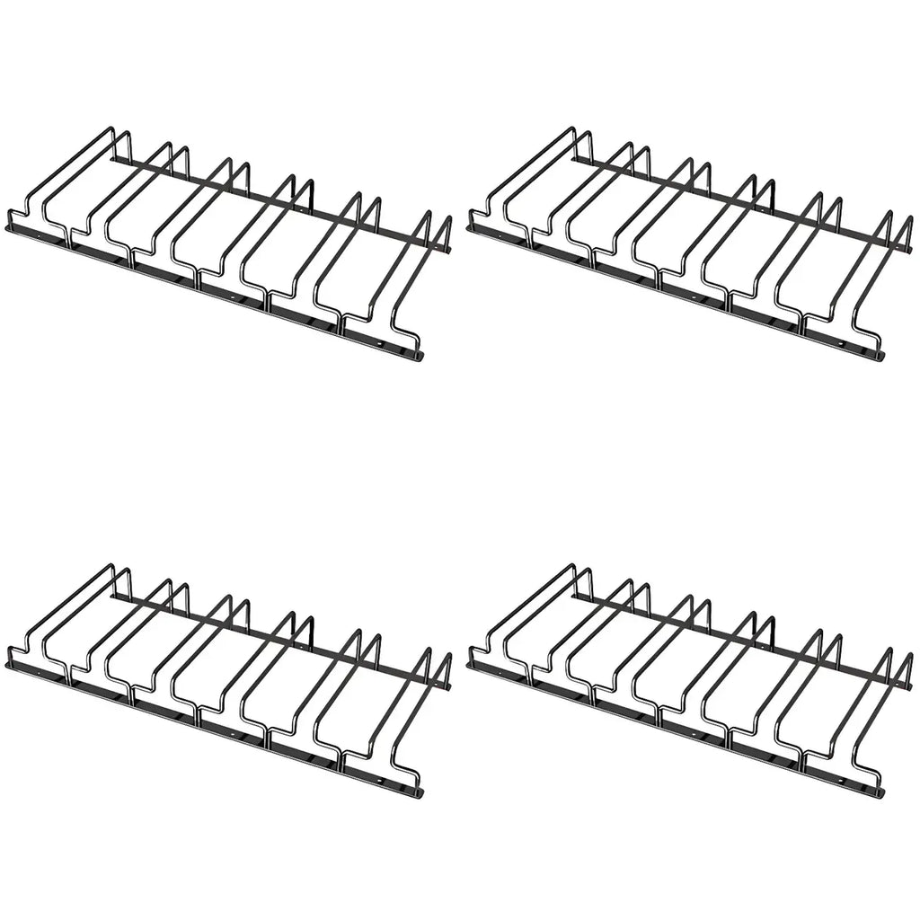 Contemporary Metal Hanging Wine Glass Rack Black