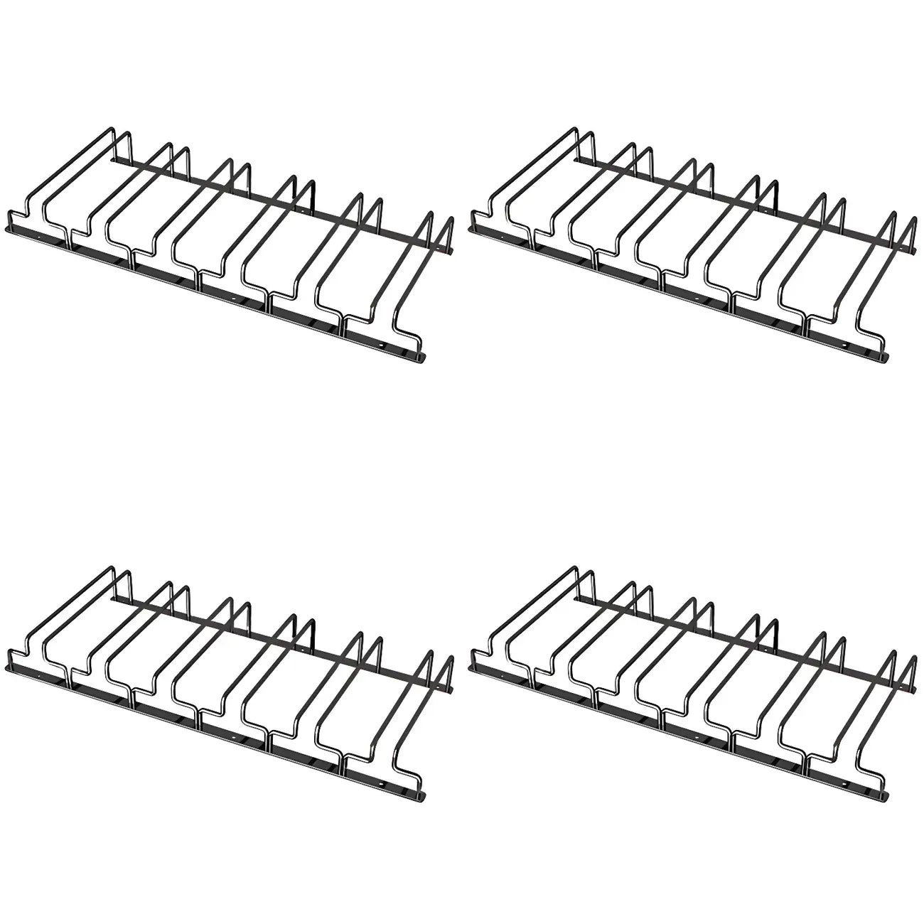 Contemporary Metal Hanging Wine Glass Rack Black