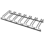 Contemporary Metal Hanging Wine Glass Rack Black