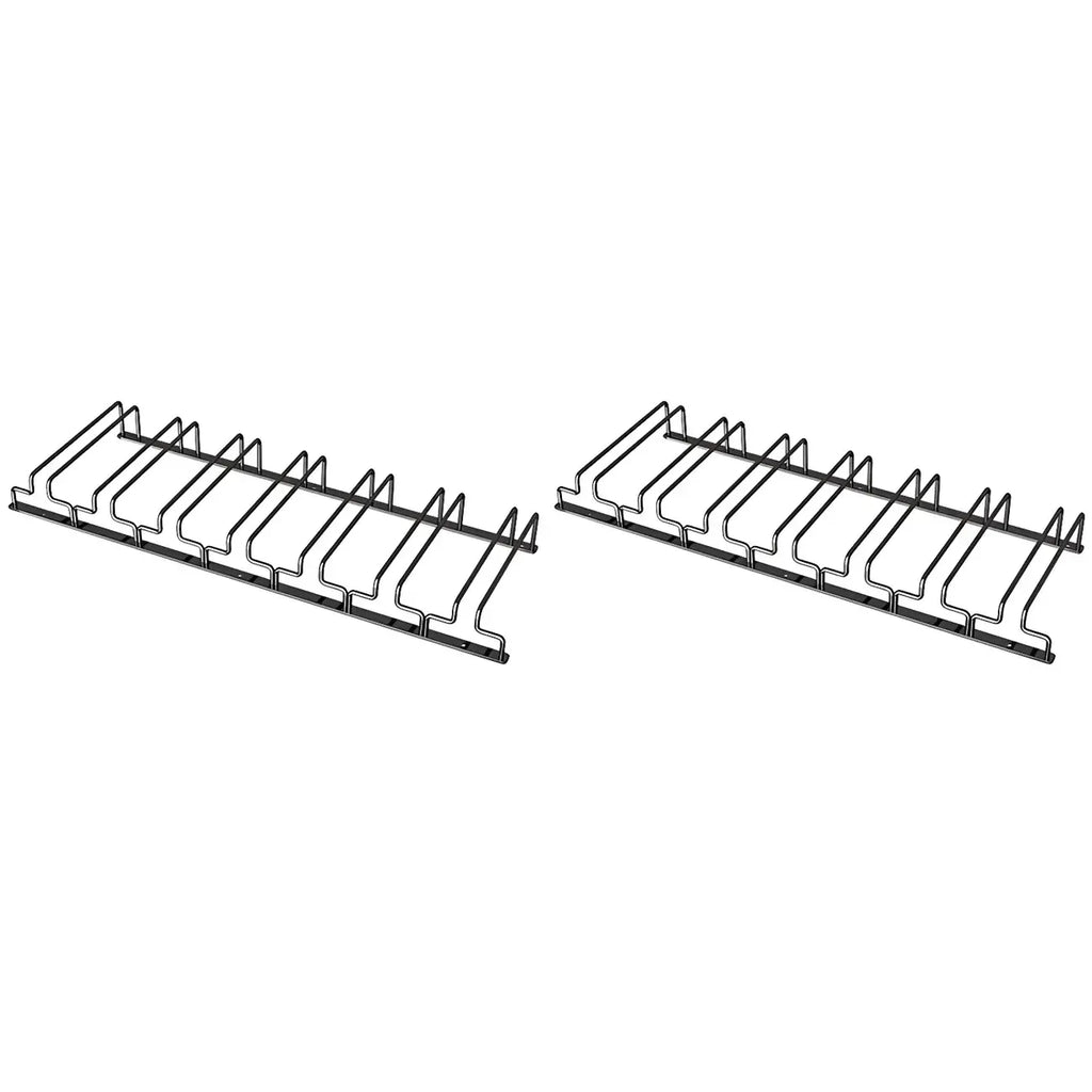 Contemporary Metal Hanging Wine Glass Rack Black