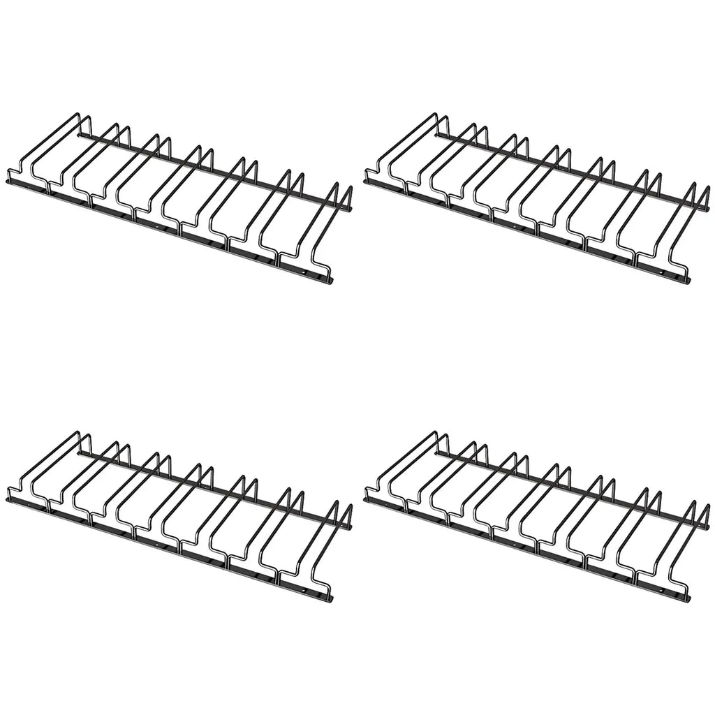 Contemporary Metal Hanging Wine Glass Rack Black