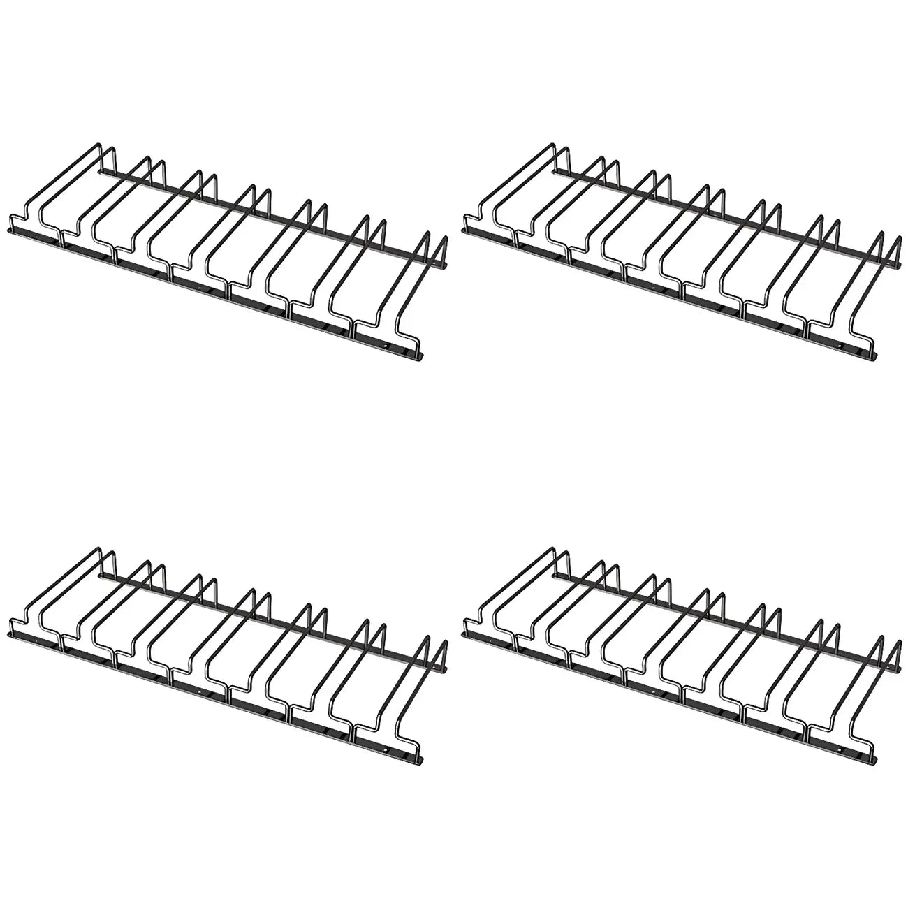 Contemporary Metal Hanging Wine Glass Rack Black