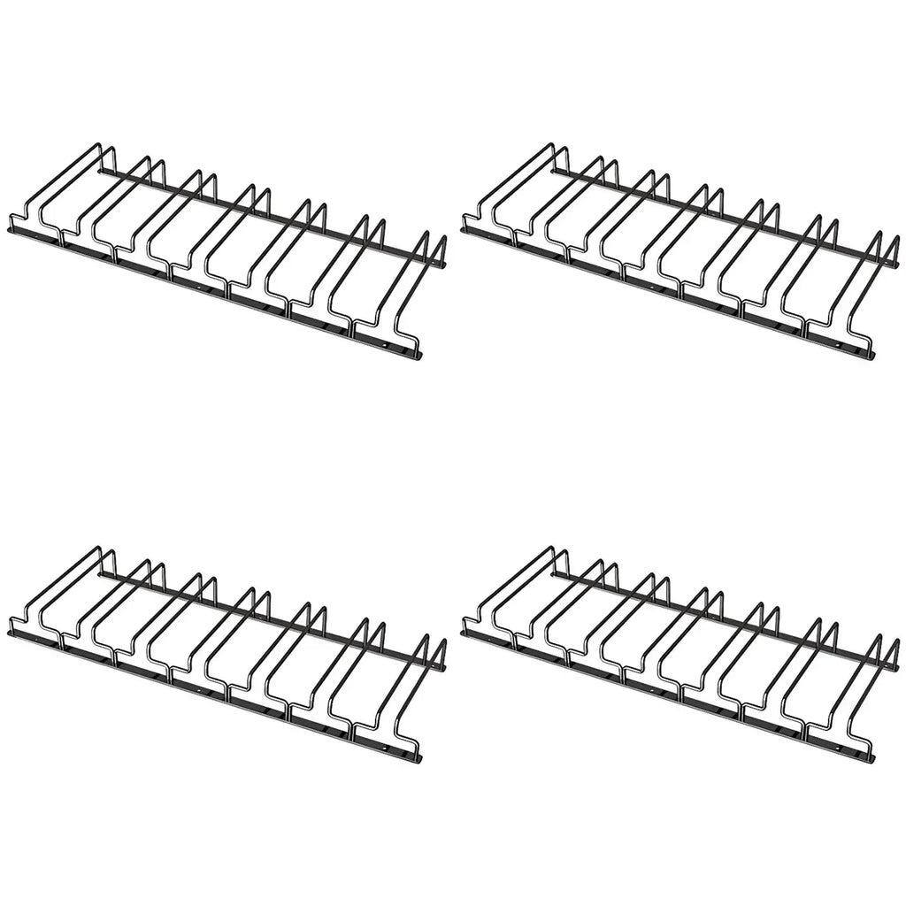 Contemporary Metal Hanging Wine Glass Rack Black