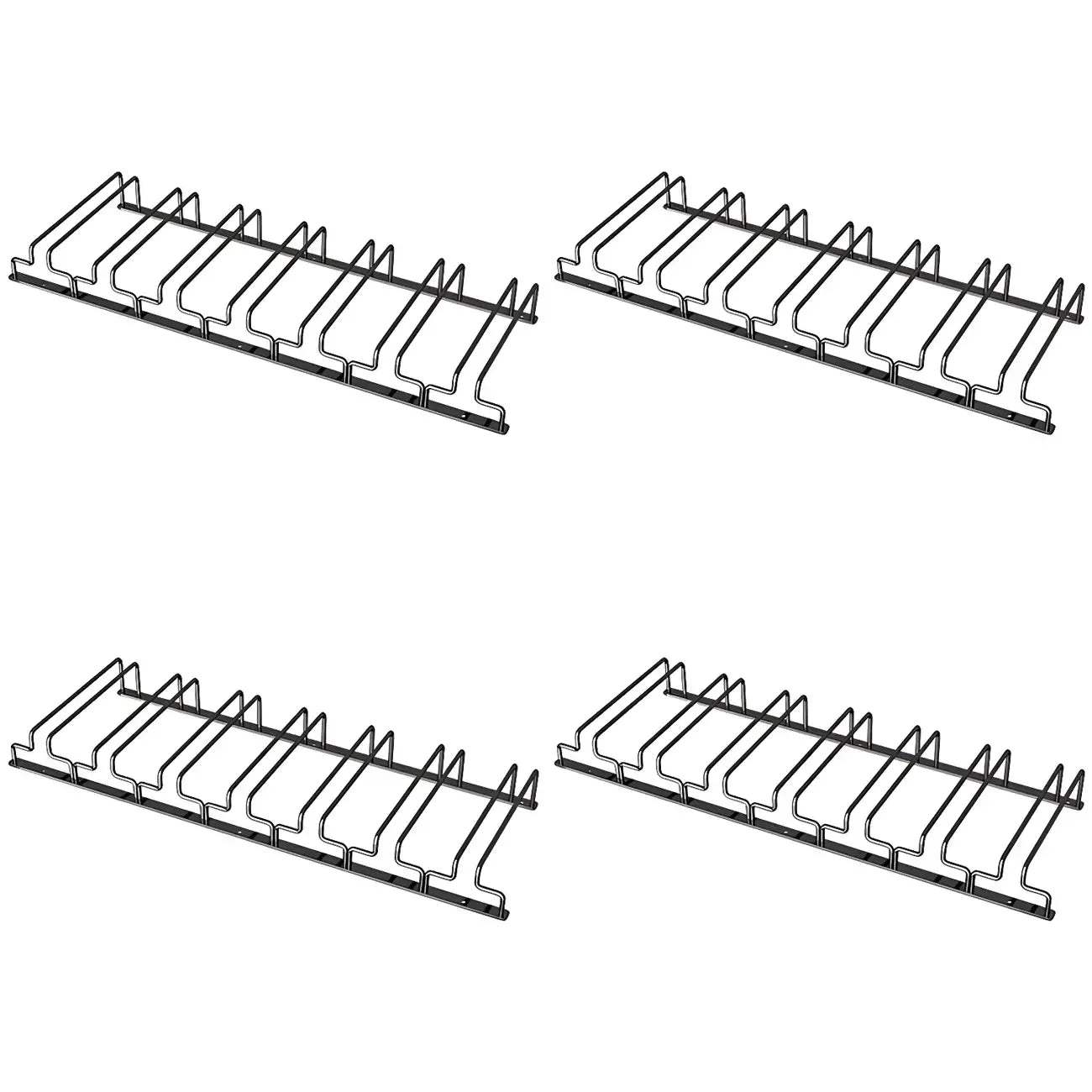 Contemporary Metal Hanging Wine Glass Rack Black