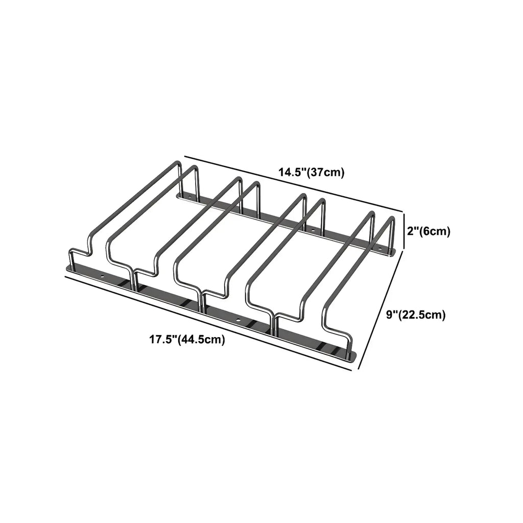 Contemporary Metal Hanging Wine Glass Rack Black