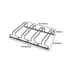 Contemporary Metal Hanging Wine Glass Rack Black