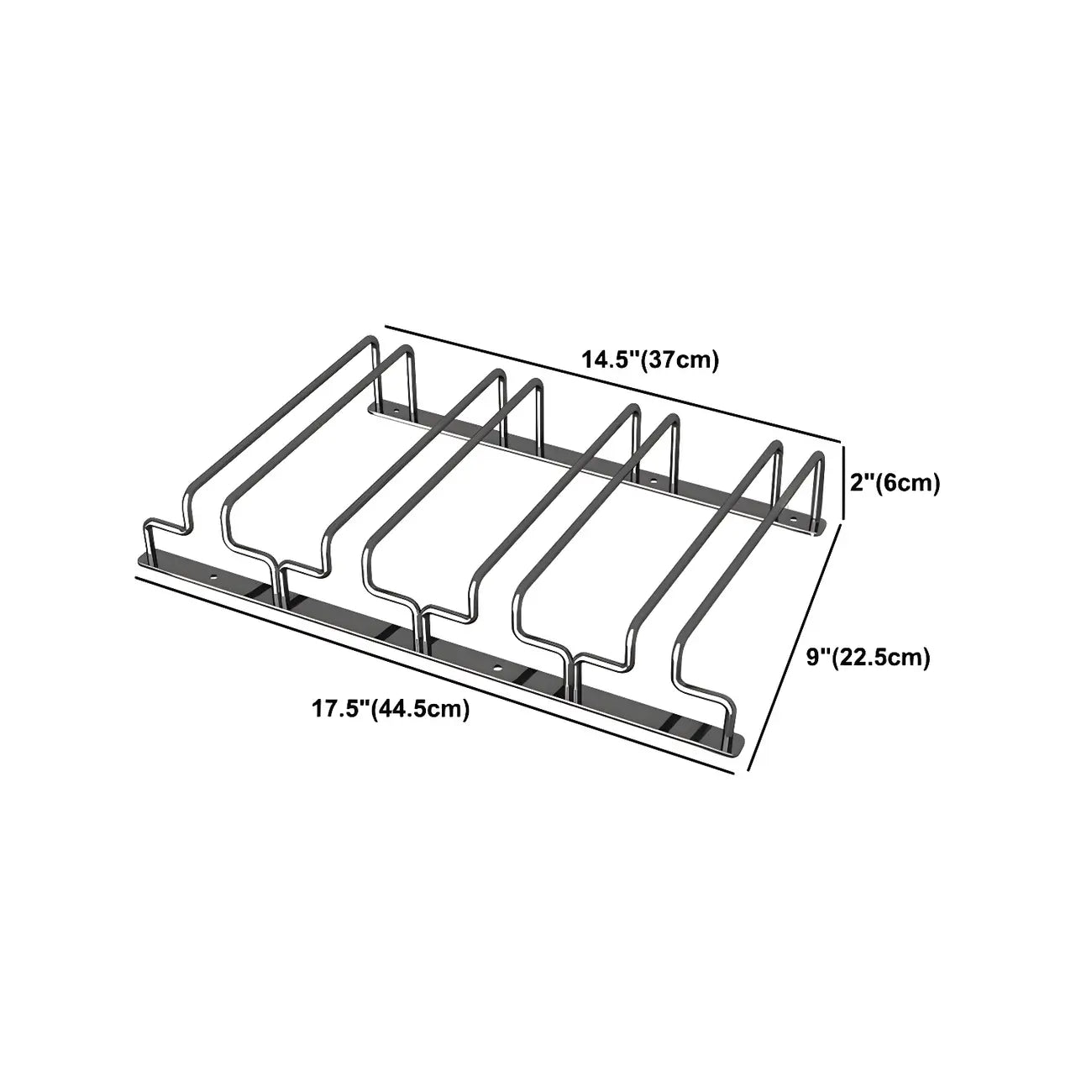 Contemporary Metal Hanging Wine Glass Rack Black