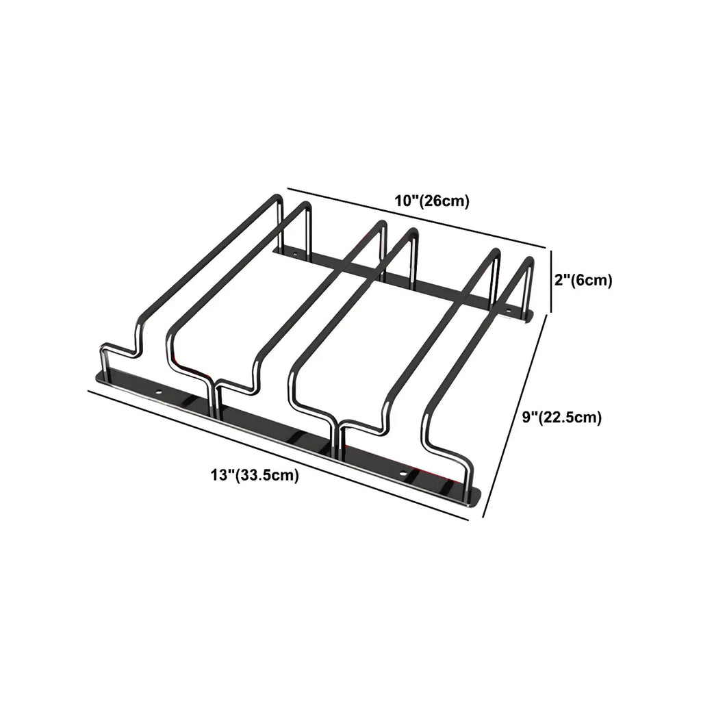 Contemporary Metal Hanging Wine Glass Rack Black