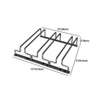 Contemporary Metal Hanging Wine Glass Rack Black