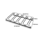 Contemporary Metal Hanging Wine Glass Rack Black