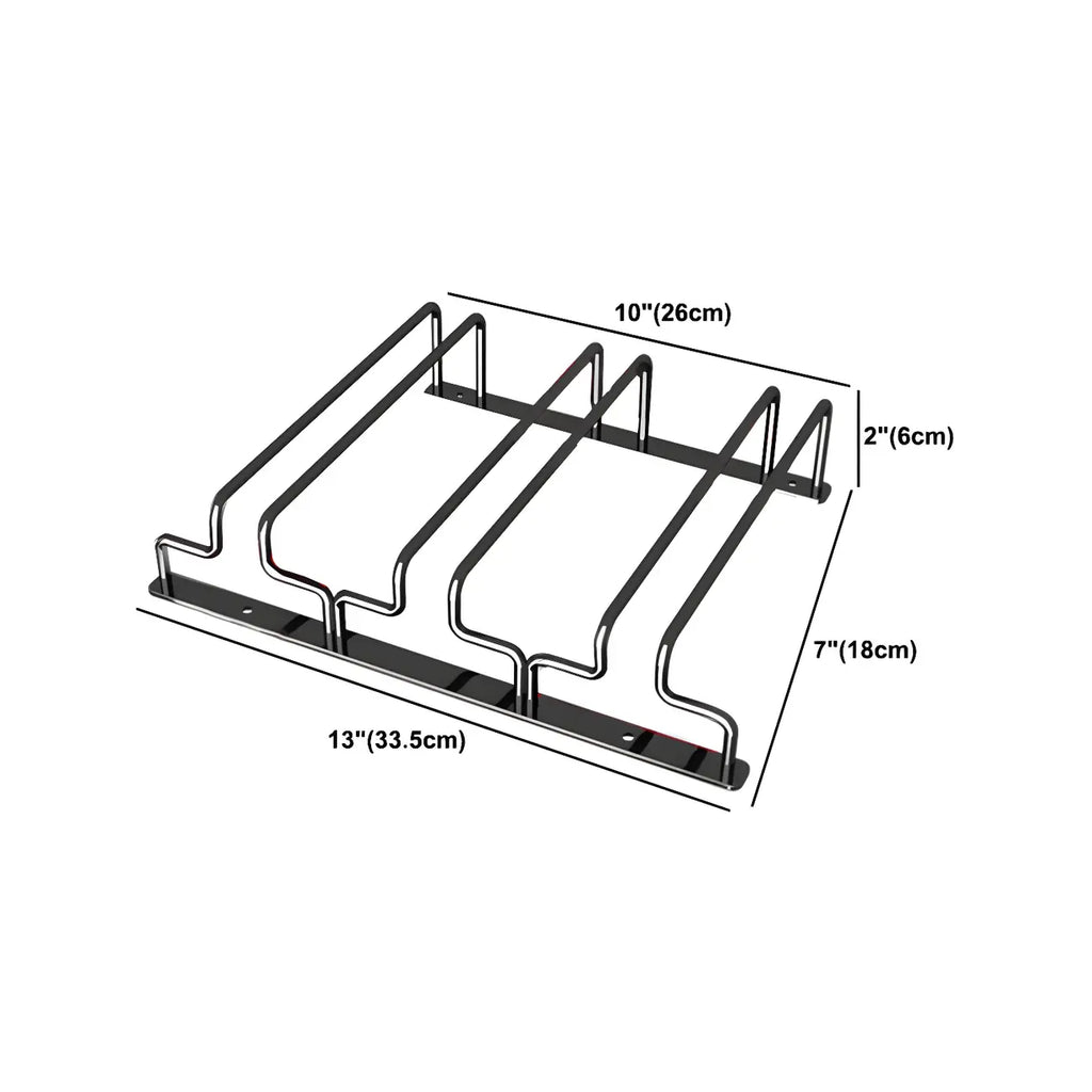 Contemporary Metal Hanging Wine Glass Rack Black