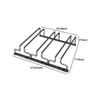 Contemporary Metal Hanging Wine Glass Rack Black