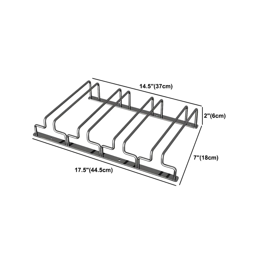 Contemporary Metal Hanging Wine Glass Rack Black