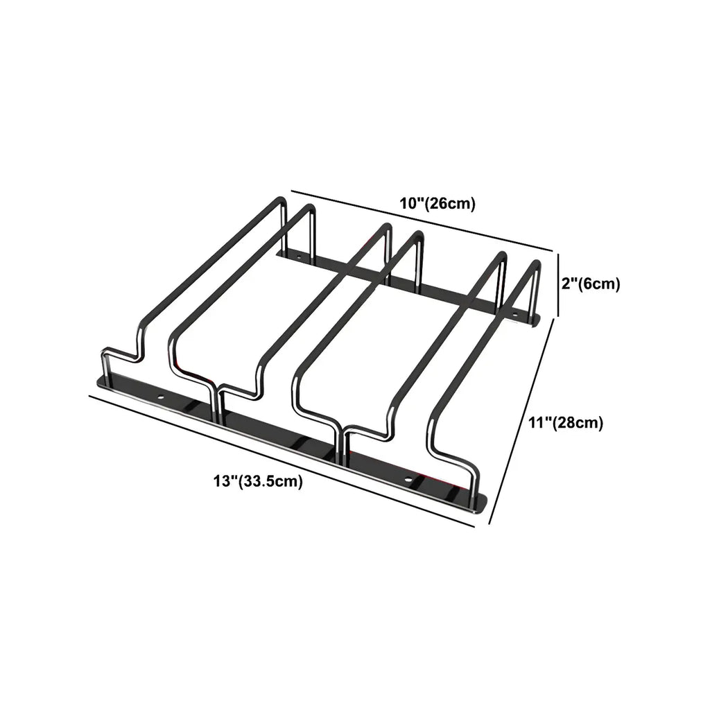 Contemporary Metal Hanging Wine Glass Rack Black