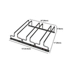 Contemporary Metal Hanging Wine Glass Rack Black