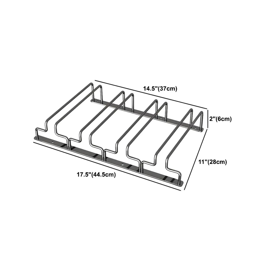 Contemporary Metal Hanging Wine Glass Rack Black