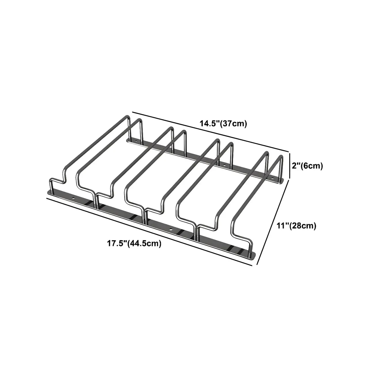 Contemporary Metal Hanging Wine Glass Rack Black